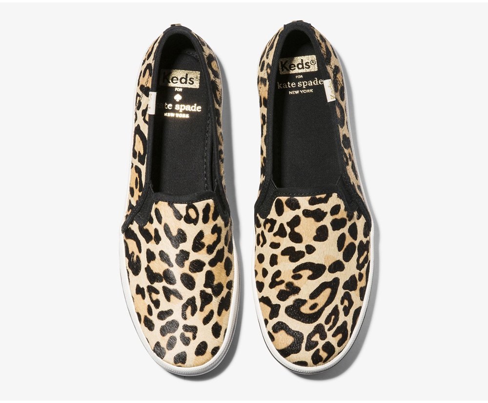 Slip On Γυναικεια - Keds Kate Spade New York Calf Hair Slip On - Λεοπαρ - CHDQW9751